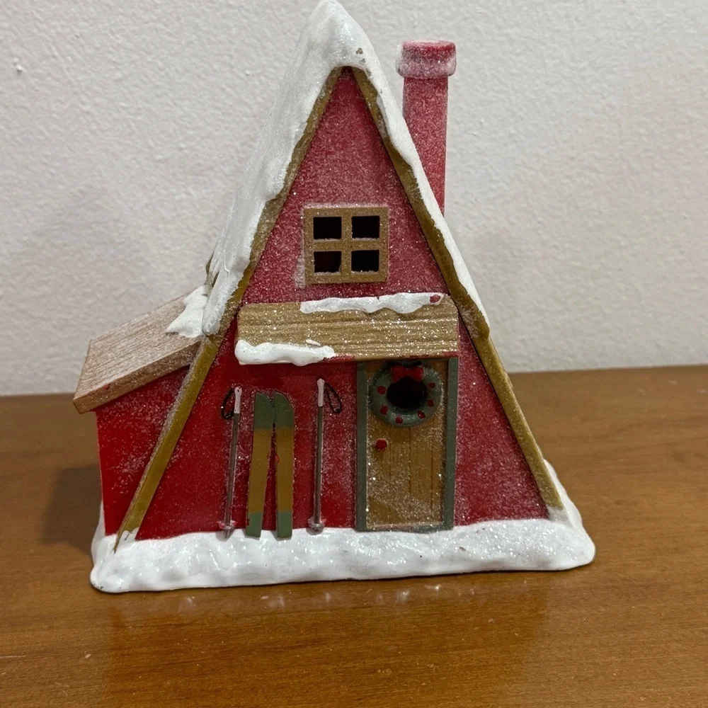 Target 2023 Christmas village a-frame ski chalet cabin bullseye light up decor